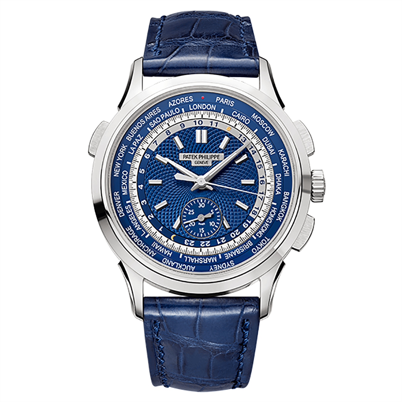 Patek Philippe Complications Blue Dial Automatic 18K White Gold 5930G-001 Replica
